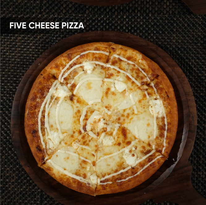Top view shot of cheese pizza